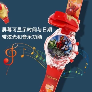 นาฬิกาข้อมืออิเล็กทรอนิกส์ ลายการ์ตูน มีเสียงเพลง สีสันสดใส สําหรับเด็กนักเรียน YL023