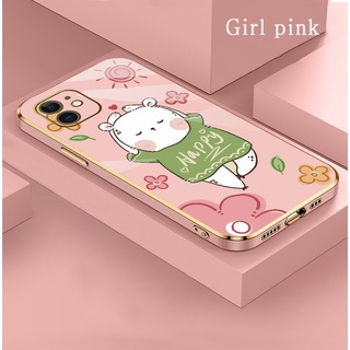 D121 รูปแบบ เคสไอโฟน 11 เคส Iphone 11 13 12 Pro Max Mini Phone Case 2022 New Design DIY Thin Anime pop it Casing ขอบเหลี่ยม เคส สีชมพู กันกระแทก หรูหรา สีชมพู หนัง เคสโทรศัพท์ ของผู้ชาย เคสนุ่ม น่ารัก แฟชั่น