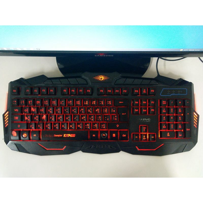 คีย์บอร์ดเกมมิ่งมือสอง ราคาถูก MARVO Keyboard Scorpion Gaming KM400