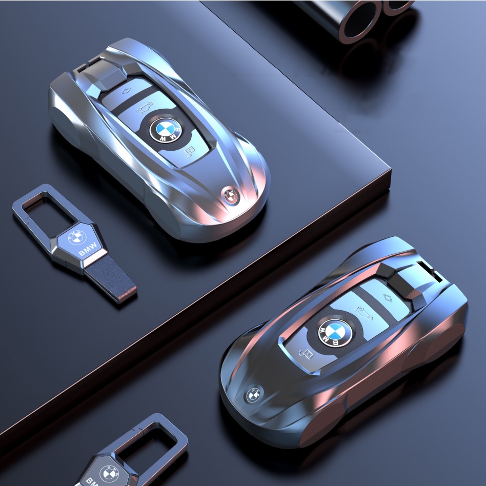 เคสกุญแจรถยนต์ โลหะผสมสังกะสี สําหรับ BMW Car key case cover E46 E60 E90 F10 F30 F48 G20 G30 X1 X3 X5 F25 F15 G05 G01 1 ชุด