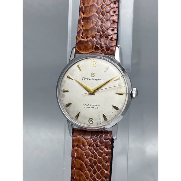 นาฬิกาเก่า นาฬิกาไขลาน นาฬิกาข้อมือโบราณไซโก้ Vintage Seiko Cronos “S mark” flying Arabic indices