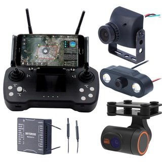 Skydroid T12 2.4Ghz 12Ch รีโมทคอนโทรลพร้อมตัวรับสัญญาณ R12 / กล้องขนาดเล็ก / 20 กม. สําหรับเครื่องป้องกันพืช