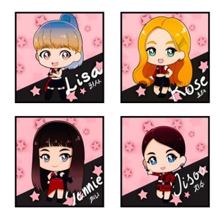 【HF】ภาพวาดปักเพชร ทรงกลม ลายการ์ตูน BLACKPINK ไอดอล 5D ขนาด 30x30 ซม. DIY สําหรับผู้ใหญ่ และเด็ก ตกแต่งผนังห้องนอน