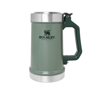 STANLEY แก้วเบียร์เก็บความเย็น/มีฝาปิด รุ่น CLASSIC BOTTLE OPENER BEER STEIN | 24 OZ HAMMERTONE GREEN