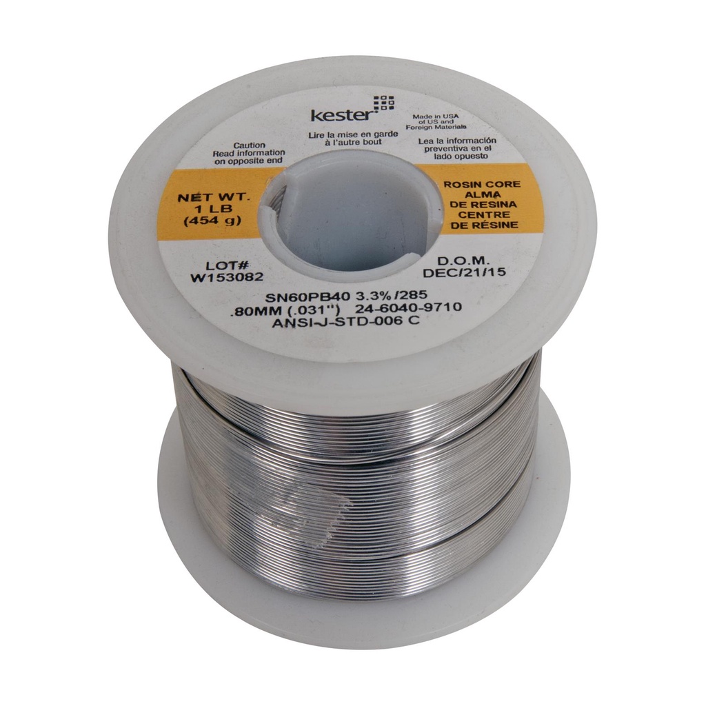 (1 เมตร) Kester 0.8mm  ตระกั่วบัดกรีคุณภาพสูงจากสหรัฐอเมริกา