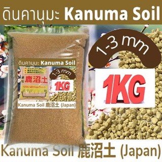 ดินญี่ปุ่น คานูมะ KANUMA เกรดพรีเมี่ยม ขนาดเม็ดดิน 3-5 มม. (ถุงละ 1 kg.) ผสมดินปลูกแคคตัส กระบองเพชร