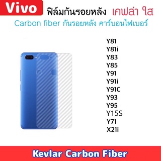 ฟิล์มหลัง Kevlar For Vivo เคฟล่า Y15A Y15S Y71 Y81 Y81i Y83 Y85 Y91 Y91i Y91c Y93 Y95 X21i กันรอยด้านหลัง Carbon Fiber