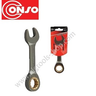 Conso : ประแจแหวนข้างปากตาย ฟรีสปีด (ตัวสั้น) Conso : Stubby Ratchet Spanner