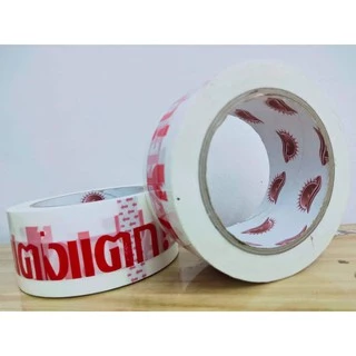 เทปกาวพิมพ์ระวังแตก(Tape) กว้าง 2 นิ้ว ยาว 100 หลา (1 ม้วน)