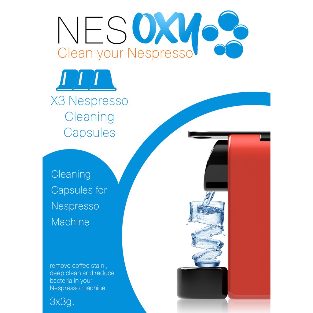 [Easy E-Receipt] Nespresso แคปซูลทำความสะอาด แพค 3 ชิ้น NesOXY Cleaning Capsules และ NesOXY Descaler