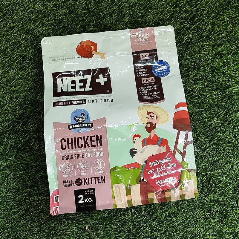 อาหารแมว Neez+อาหารแมว Neez Plus Grain free สูตรลูกแมวและแมวโต จัดชุด ...