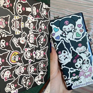 จัดส่งเคอรี่ สติ๊กเกอร์ คุโรมิ สุ่ม10ดวง Kuromi Sticker Set Sanrio กันน้ำ ซานริโอ กระต่าย My Melodys rival สติกเกอร์