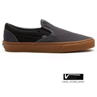 VANS SLIP ON GUM SOLE CHARCOAL SNEAKERS สินค้ามีประกันแท้