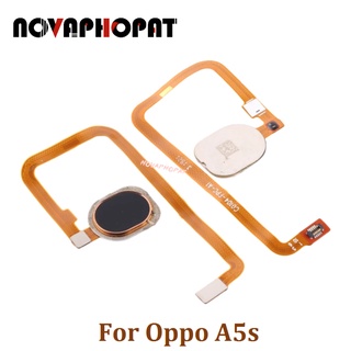 Novaphopat อะไหล่ปุ่มสแกนลายนิ้วมือ สําหรับ Oppo A5S Ax5s QC