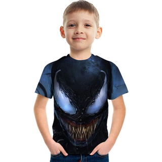 เสื้อยืด พิมพ์ลายภาพยนตร์ Sci-Fi Venom มีประสิทธิภาพ สําหรับเด็กผู้ชาย