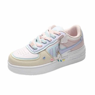 🔥Hot Sale Air Force One รองเท้าผ้าใบเป็ดแมนดารินสีฟ้าสีชมพูหญิง ins tide 2020 ใหม่ Macaron น้องสาวนุ่มนักเรียนรองเท้ากี