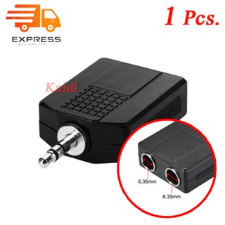 3.5mm Stereo Male/2x6.35mm Stereo Female Adaptor Splitter