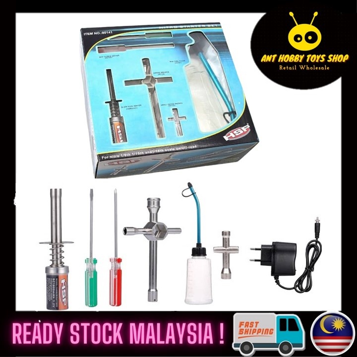 Nitro Starter Kit ชุดกล่องสําหรับ 1/10, 1/8 NITRO RC CAR ,TRUCK, BUGGY และ OTHERS