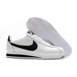 รองเท้าผ้าใบสีขาว Nike Cortez White รองเท้าไนกี้ คอเตส แบบหนัง รองเท้าผู้ชาย /หญิง รองเท้าวิ่ง รองเท้ากีฬา ✅Size:37-45eu