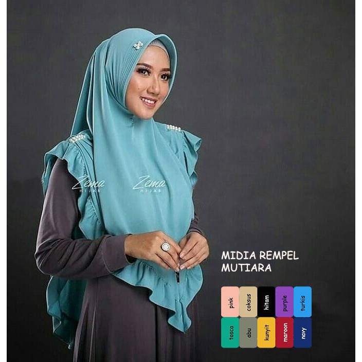 Midia Rempel Pearl Hijab / Khimar Bergo / / สายรัด Remple