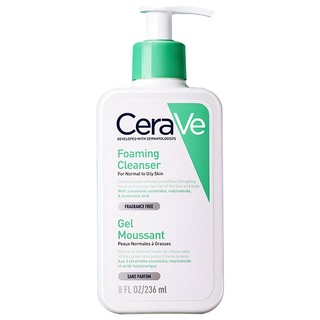 น้ำนมทำความสะอาด CeraVe Foaming Facial Cleanser | Makeup Remover and Daily Face Wash for Oily Skin 8 FL OZ/236ml   คลีนเซอร์   CeraVe โฟมล้างหน้า | ผลิตภัณฑ์ล้างเครื่องสำอางและล้างหน้าสำหรับผิวมัน 8 FL OZ/236ml1