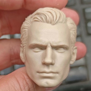 ฟิกเกอร์ 1/6 Henry Cavill Superman Male Soldier Head Sculpt Fit 12 นิ้ว DIY