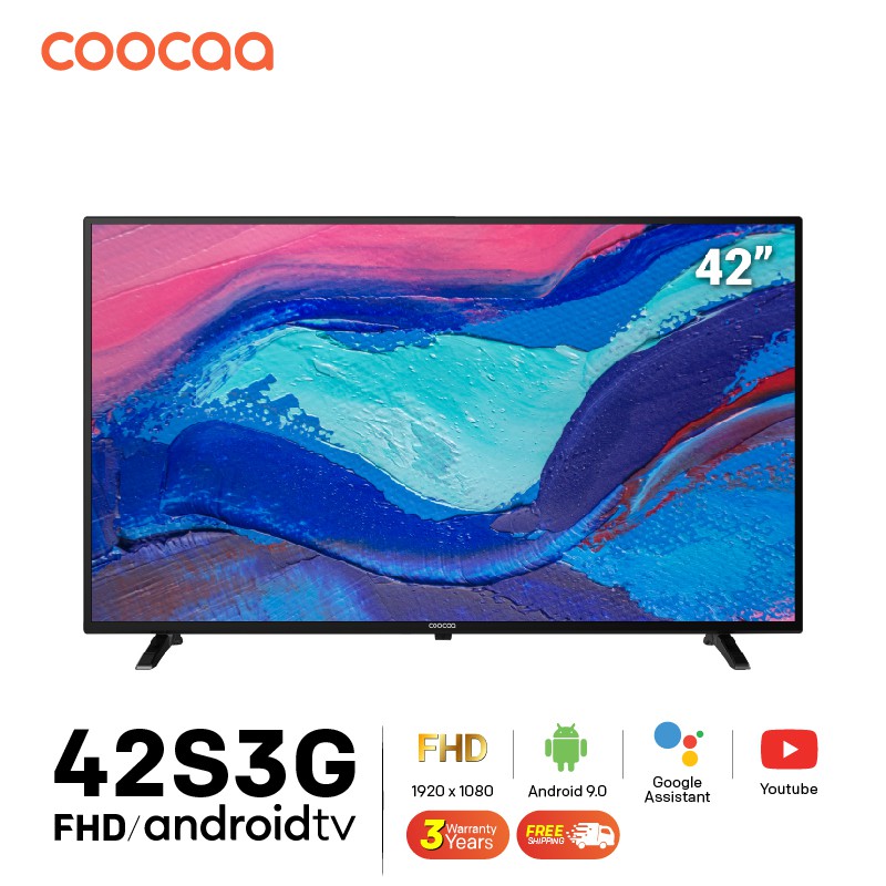 Coocaa ทีวี 42 นิ้ว Inch Netflix Smart Led Tv, รุ่น 42S3G Youtube Built ...
