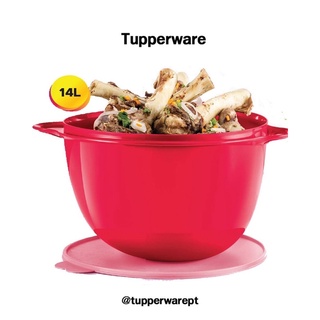 Tupperware โคมเทอร์โบจัมโบ้ ขนาด 14 ลิตร ใหญ่มาก เหมาะสำหรับจัดปาร์ตี้ เลี้ยงนอกสถานที่ ฝาแน่นสนิทไม่หกเลอะเทอะ