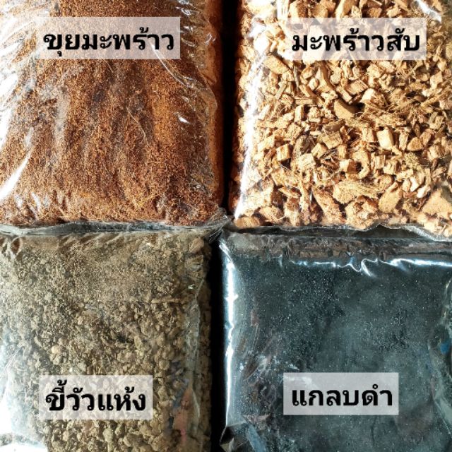 ขุยมะพร้าว มะพร้าวสับ แกลบดำ ขี้วัวแห้ง  วัสดุปลูกต้นไม้