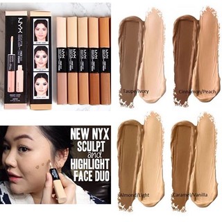 NYX SCULPT &amp; HIGHLIGHT FACE DUO ไฮไลท์และคองทัวร์หน้า