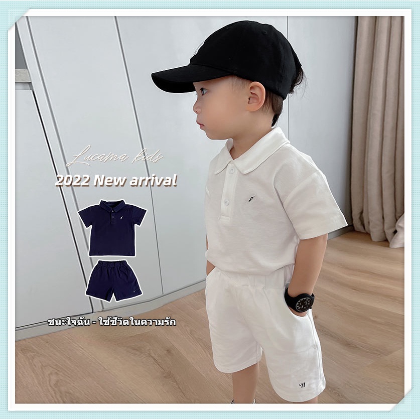 เด็กชาย ฤดูร้อน/ชุด เสื้อโปโลเด็กผู้ชาย Golf ลำลอง สบาย สไตล์ตะวันตก แยก ชุดเซ็ตสองชิ้น เสื้อผ้าเด็กผู้ชาย