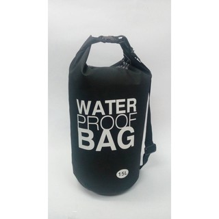 Waterproof Bag กระเป๋ากันน้ำ สีดำ ขนาดความจุ 15 ลิตร