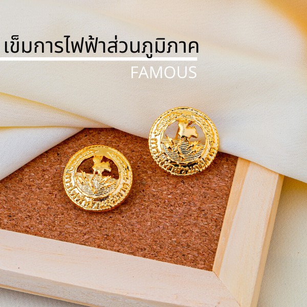 เครื่องหมายข้าราชการเข็มอว./ เข็มติดปกคอเสื้ออว. /กนกคอ อว.