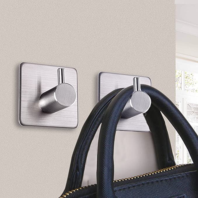 Self Adhesive Hooks,Kitchen ห ้ องน ้ ํา Robe Hooks,Towel Stands Sticky Wall Hook,Toilet กันน ้ ําและสนิม Bath