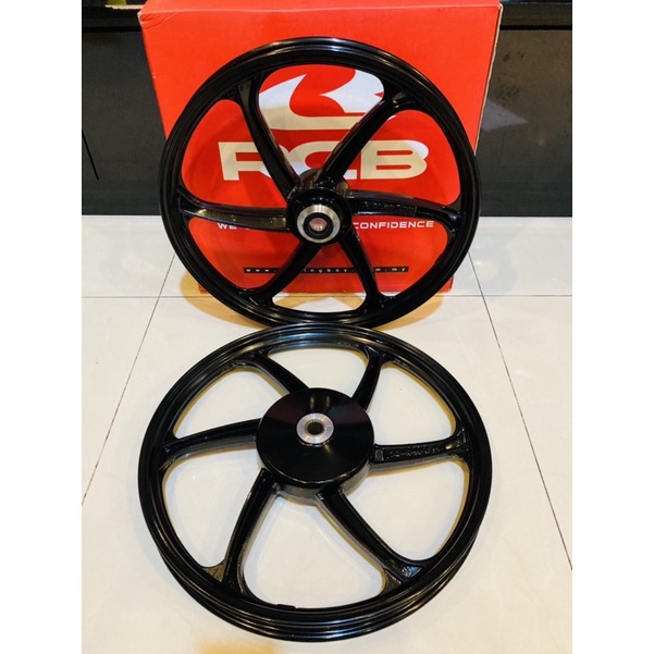 ล้อแม็ก MIO125 ขอบ 17 ดำล้วน Racing boy