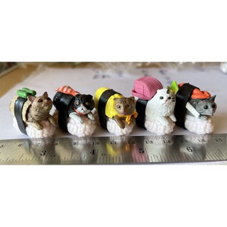 ตุ๊กตา ฟิกเกอร์ โมเดล แมวซูชิ 5 ชิ้น ราคา 200 บาท