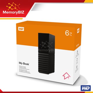 WD My Book ฮาร์ดไดรฟ์ HDD 6TB ไดร์ฟเก็บข้อมูล วิดีโอ ภาพ เพลง (WDBBGB0060HBK-SESN) External Drive USB3 ประกัน 3 ปี