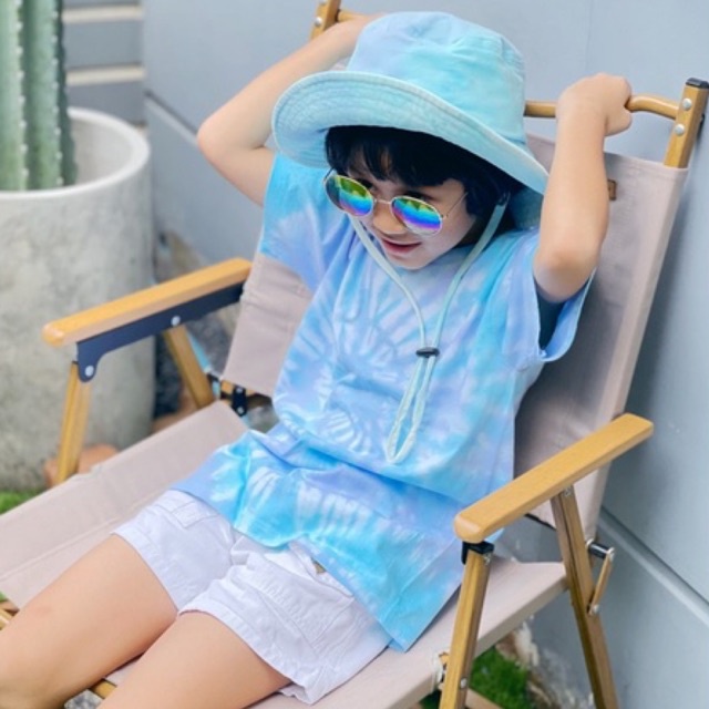 เสื้อมัดย้อม สีพาสเทล ใส่ได้ทั้งครอบครัว COTTON USA™  (บลู+ลาเวนเดอร์)