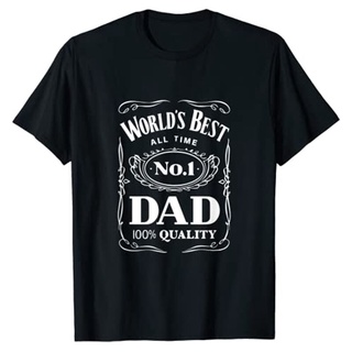 เสื้อผ้าผชเสื้อยืด พิมพ์ลายกราฟฟิคตัวอักษร world ́s best no. 1 daddy father สําหรับครอบครัวS-5XL