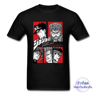 เสื้อยืดแขนสั้น JojoS Bizarre Adventure New Jjba 100% Cotton Oversize MenS T-Shirt Christmas Present XQUg Popular T-sh