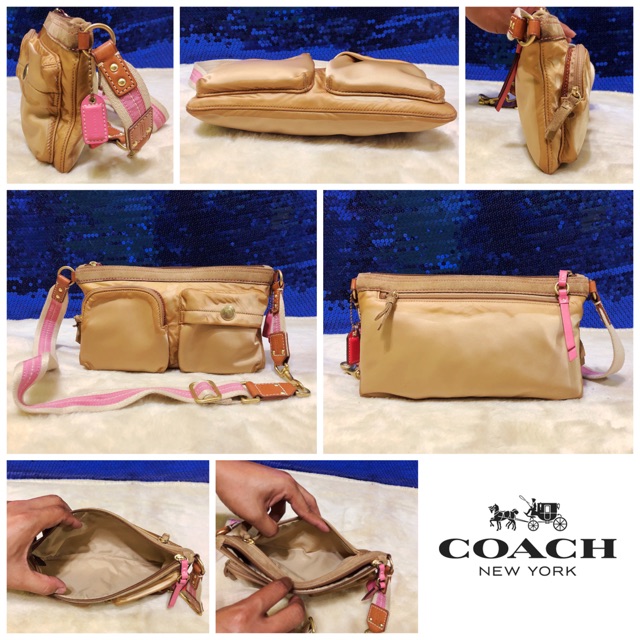 👝: COACH Nylon Belt Bag แท้💯%
