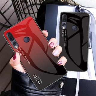 Huawei Y9 Prime 2019 Y7 Pro 2018 Nova 7i 3 3i 3E 5T 4 เคสโทรศัพท์ Cartoon Gradient Tide Case Glass กรณีป้องกัน