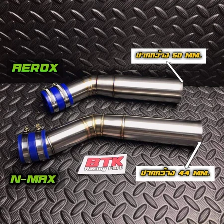 ท่อกรองเลสซิ่ง Nmax, Aerox, Lexi Yamaha ใส่ได้ทุกปี พร้อมยางกันน้ำเข้ากรองเลส