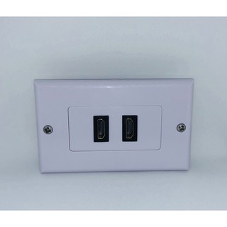 HDMI Wall  Outlet 2 PORT (หน้ากากรับ hdmi 2 ช่อง )