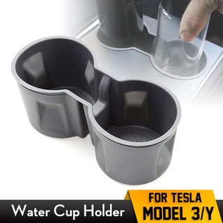 Tesla อุปกรณ์เสริมFuthoe Grey Water Cu 2021 Udate Holder Storage box Console Cu Holder Cu Holder ert For Tesla 2021 2022