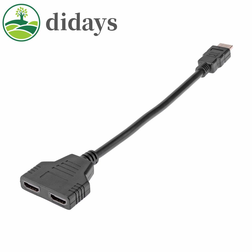 Didays อะแดปเตอร์แยกสายเคเบิ้ล HDMI 1080P 1X2 เข้า 1 ออก 2 #8