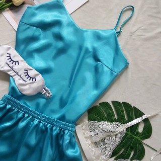 ชุดนอนสายเดี่ยว Jane sleepwear สีน้ำทะเล