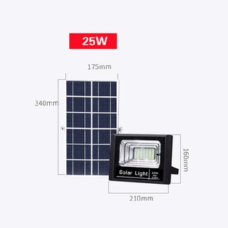 ไฟโซล่าเซล Solar Light LED แสงขาว ไฟสปอร์ตไลท์ ขนาด 25 W