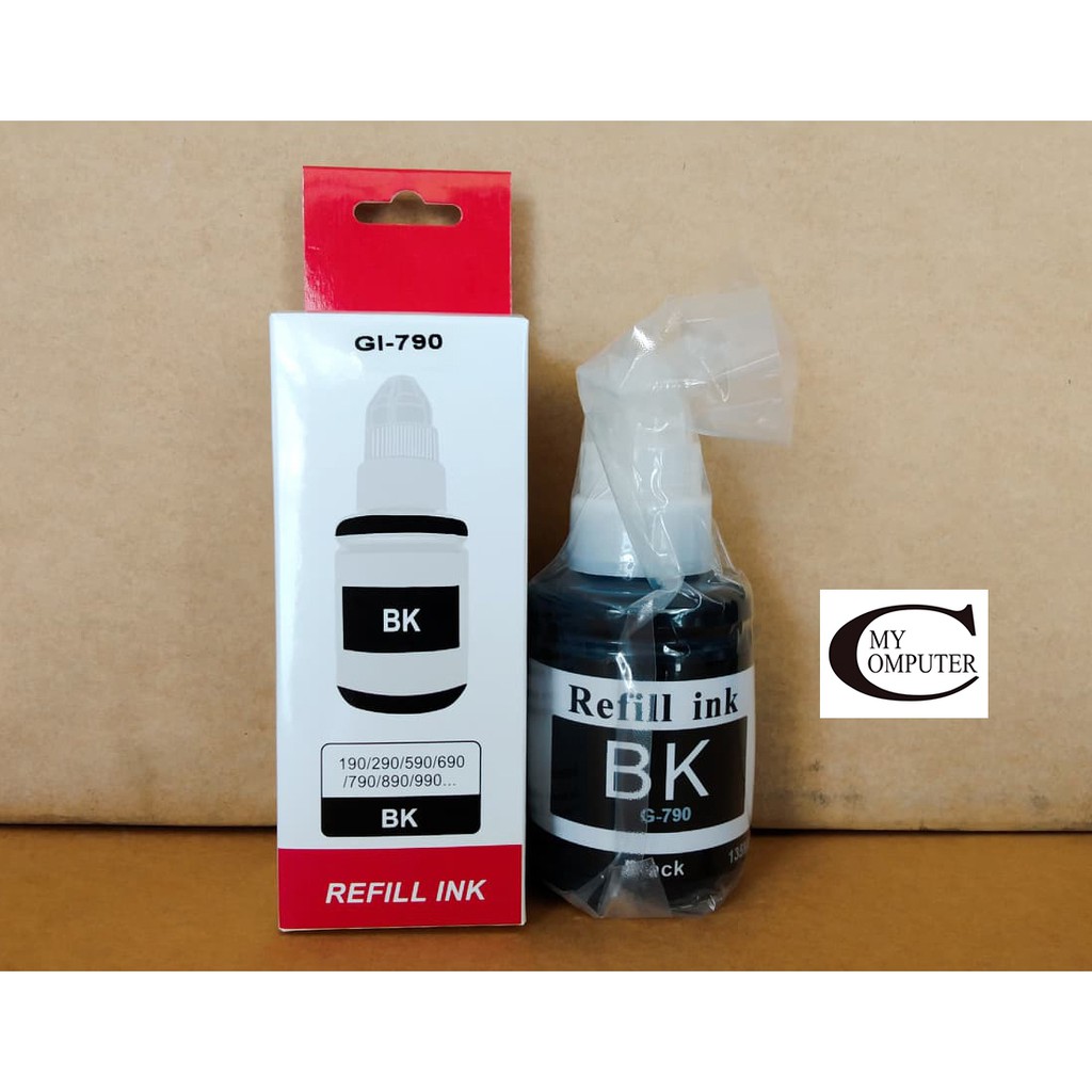 หมึกเติม Canon GI-790 (BK ดำ) พรีเมี่ยมคุณภาพสูง//Canon G1000/G2000/G3000/G1010/G2010/G3010 และ Ink 