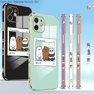 Compatible With Samsung Galaxy A11 A12 A21S A31 A32 A42 A51 A71 4G 5G เคสซัมซุง สำหรับ Case Bears TPU เคส เคสโทรศัพท์ เคสมือถือ